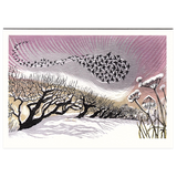 Niki Bowers, '10 Notecards & Envelopes from original prints' Winter Hares